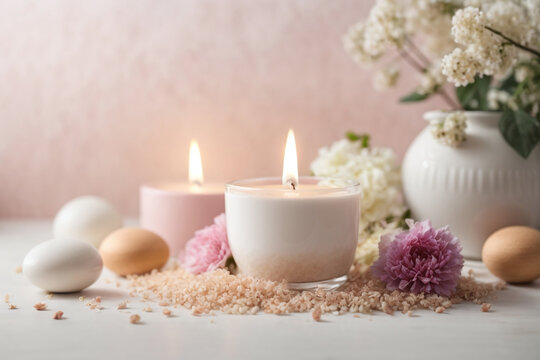 spa still life with candles