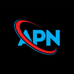 APN logo. APN letter. APN letter logo design. Initials APN logo linked with circle and uppercase monogram logo. APN typography for technology, business and real estate brand.