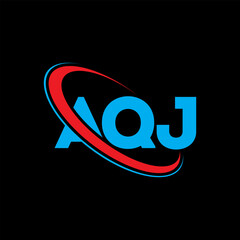 AQJ logo. AQJ letter. AQJ letter logo design. Initials AQJ logo linked with circle and uppercase monogram logo. AQJ typography for technology, business and real estate brand.
