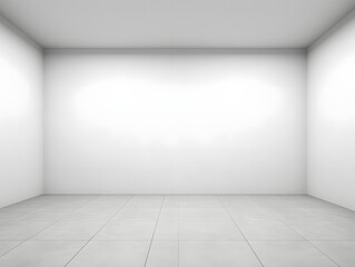 Empty room with white wall and empty space