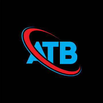 ATB logo. ATB letter. ATB letter logo design. Initials ATB logo linked with circle and uppercase monogram logo. ATB typography for technology, business and real estate brand.
