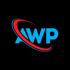 Fototapeta na wymiar AWP logo. AWP letter. AWP letter logo design. Initials AWP logo linked with circle and uppercase monogram logo. AWP typography for technology, business and real estate brand.