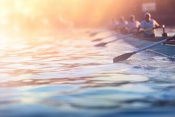 Blur background for rowing competition