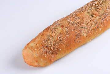 Baked wheat bread with herb seasoning seasoned baguette