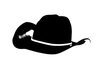 vector natural black felt hat wide-brimmed hat isolated on white background head protection and style template black and white vector image on transparent white background mocup