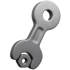 3d render repair icon and wrench fixing element for design.