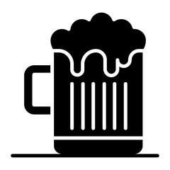 Beer mug icon vector image. Can be used for Fathers Day.