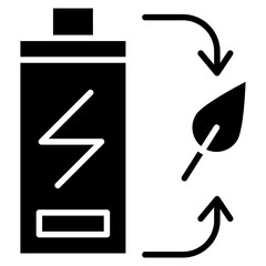 Battery Recycling icon vector image. Can be used for Earth Day.