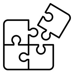 Jigsaw puzzle icon for creativity games