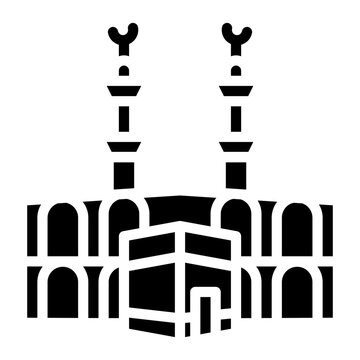 Masjid al-Haram icon vector image. Can be used for Hajj Pilgrimage.