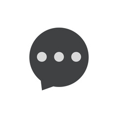 Chat message bubble vector icon, communication icon