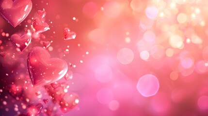 Valentine's day and Pink hearts background
