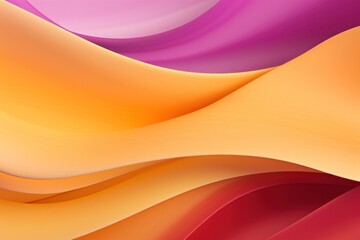 A yellow, orange, and red paper wallpaper, in the style of light magenta and light coral, colorful curves