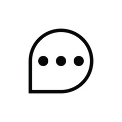Chat message bubble vector icon, communication icon