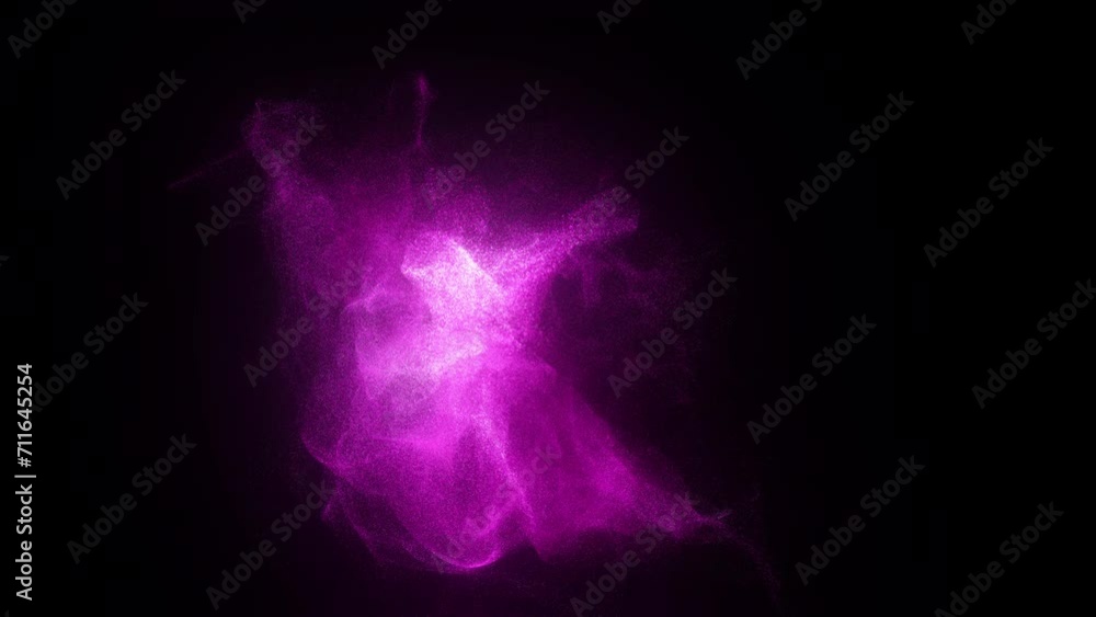 Poster abstract violet particles. computer generated 3d render