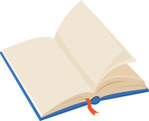 Open bestseller, book textbook, diary literature