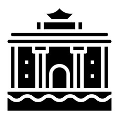 Trevi Fountain icon vector image. Can be used for Italy. - obrazy, fototapety, plakaty