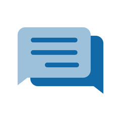Chat message bubble vector icon, communication icon