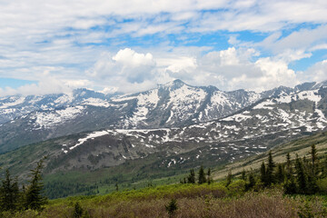 Fototapeta premium Mountain taiga of the Kuznetsk Alatau. Western Sayan mountains