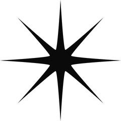 Twinkling star sparkle, shining burst, flash icon