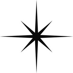 Star sparkle and twinkle, burst and flash sign