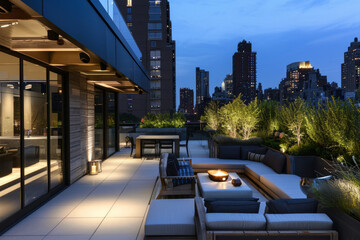 City View Patio With Couches and Tables