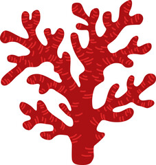 Hard leather coral, seaweed underwater algae plant