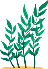 Seaweed plant, sea and ocean flora aquarium algae