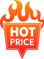 Vector sale offer tag. Hot price, super deal label