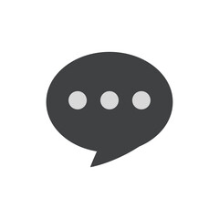 Chat message bubble vector icon, communication icon