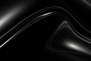 Abstract Black Background With Wavy Lines