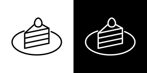 シンプルなショートケーキアイコン