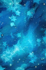 Fototapeta na wymiar Aquamarine magic starry night. Seamless vector pattern with stars texture marble