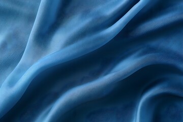 Fototapeta premium Blue crumpled fabric as a background