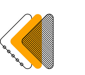 Trendy color memphis triangles geometric shape