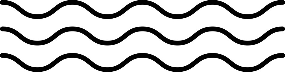Wavy lines, abstract Memphis shape element