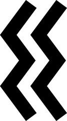 Zigzags in Brutalist style, shape element