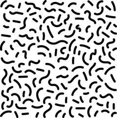 Square filled with scribbles, Memphis shape