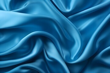 Obraz premium Fabric background, Blue satin texture
