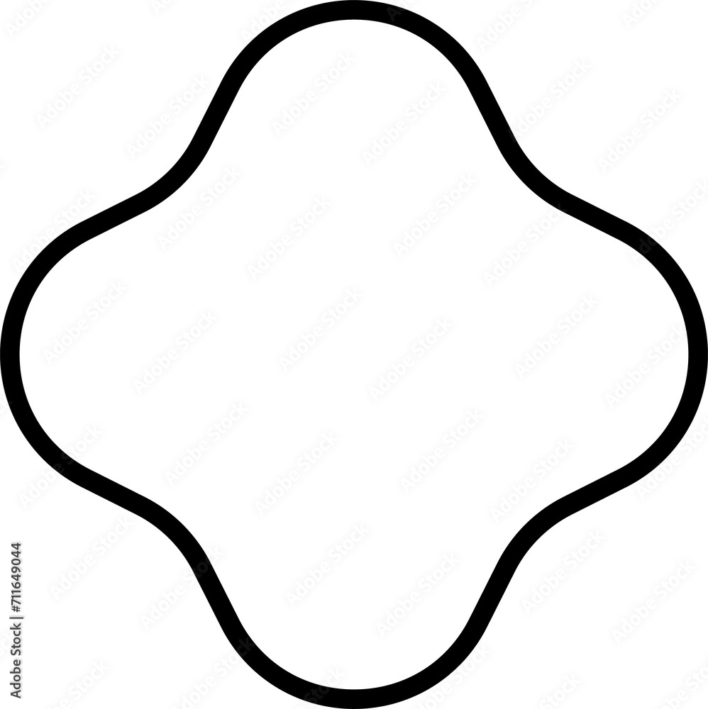 Wall mural abstract shape element, minimalist frame element