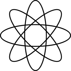 Science symbol, abstract circles element