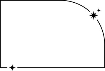 Minimalist geometric shape abstract frame