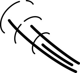 Movement and quick motion, hand drawn element