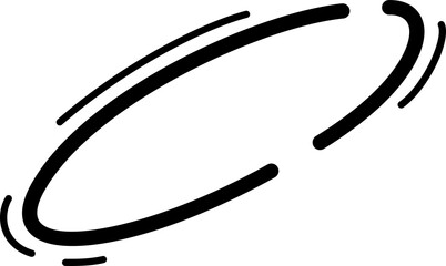 Hand drawn movement element, geometric circle