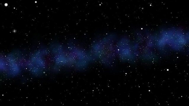 flight zoom through the universe space. constellation stars, Milky way