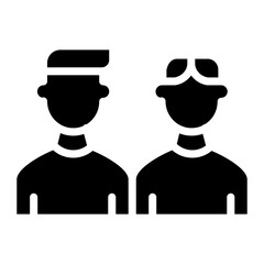 Two Friends icon vector image. Can be used for Friendship.