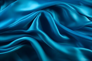 Obraz premium Blue background, fabric satin texture