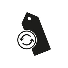 Price tag icon. Shopping label sign. Price refresh icon. Commerce and shopping. Vector illustration. EPS 10.
