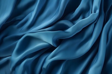 Fototapeta premium Blue background, fabric satin texture