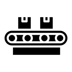 Conveyor icon vector image. Can be used for Warehouse.